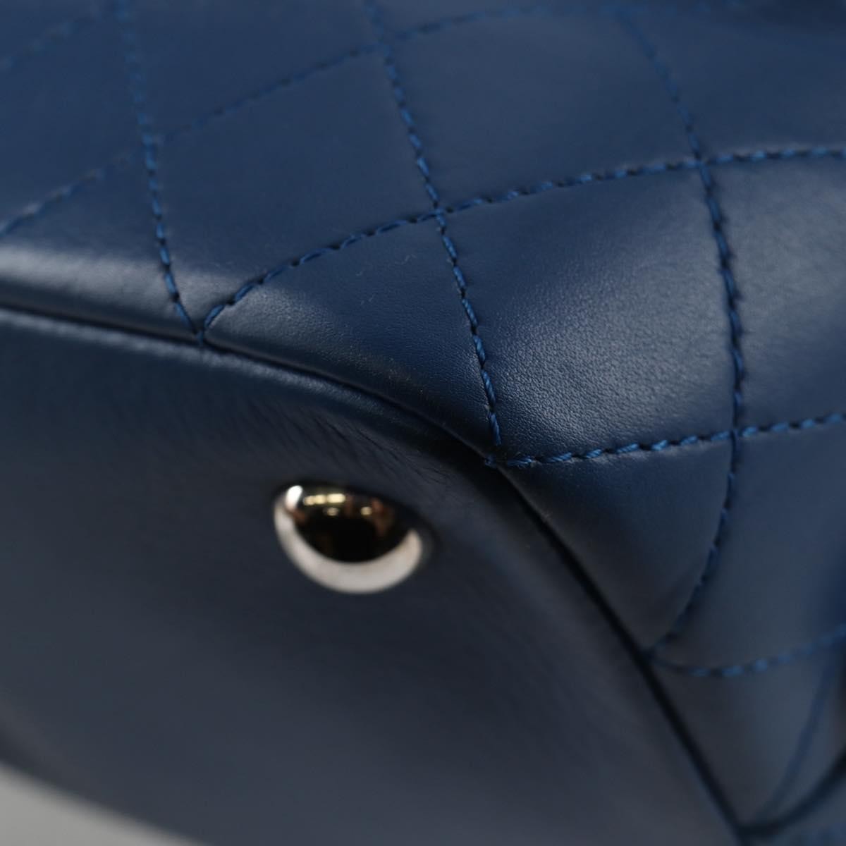 Chanel Doctor Bowling Bag Quilted Calfskin, BLUE, LEATHER, Handbag