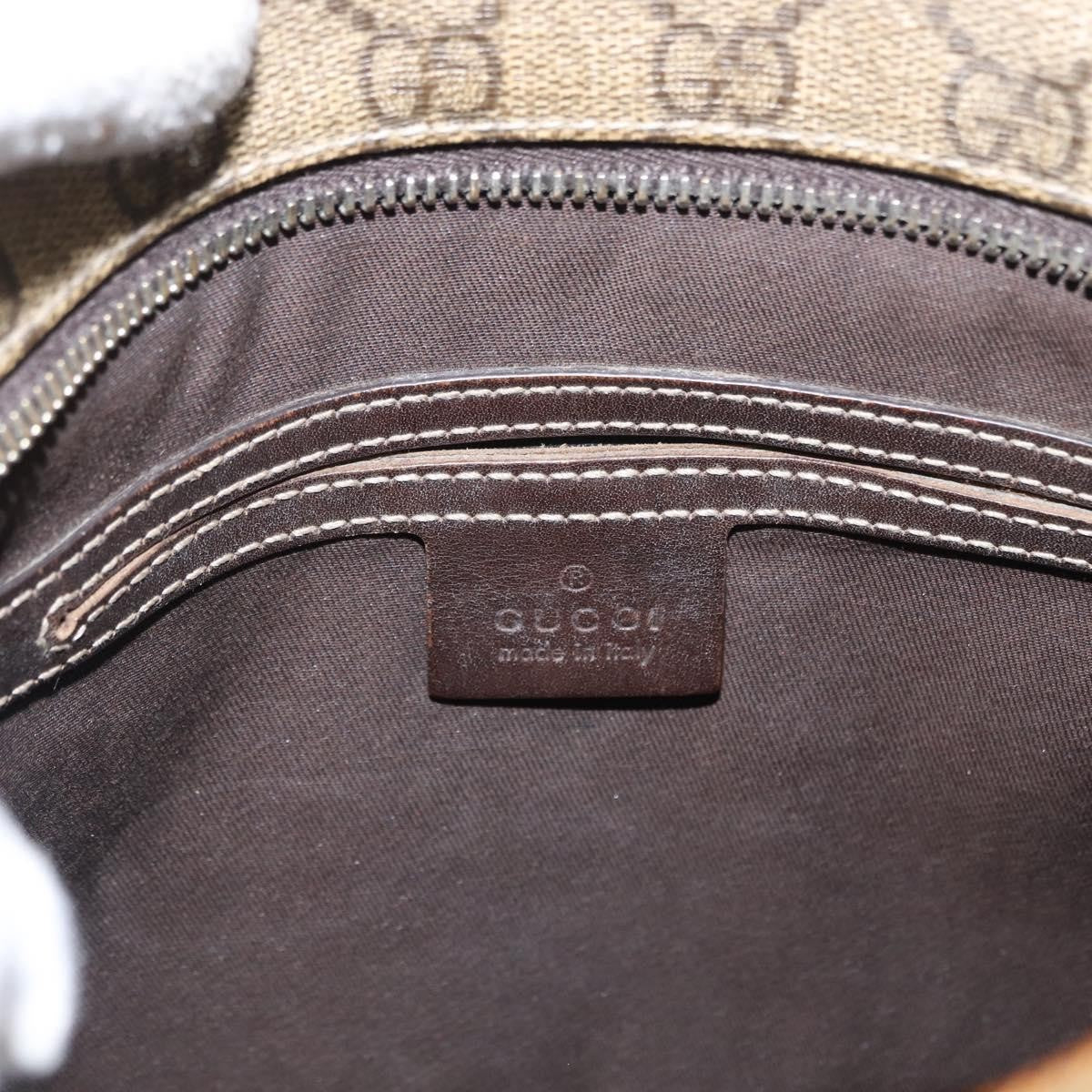 Gucci Flat Messenger Bag GG Coated Canvas, BEIGE, PVC, Shoulder bag