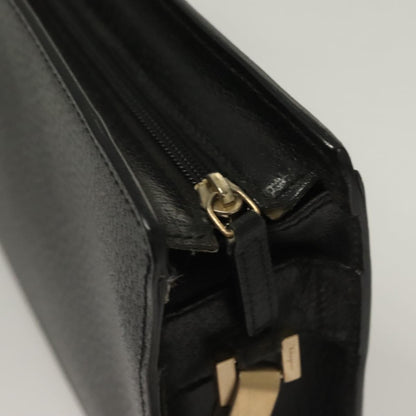 Salvatore Ferragamo Vintage clutch Bag Leather, BLACK, LEATHER, Clutche & pouche