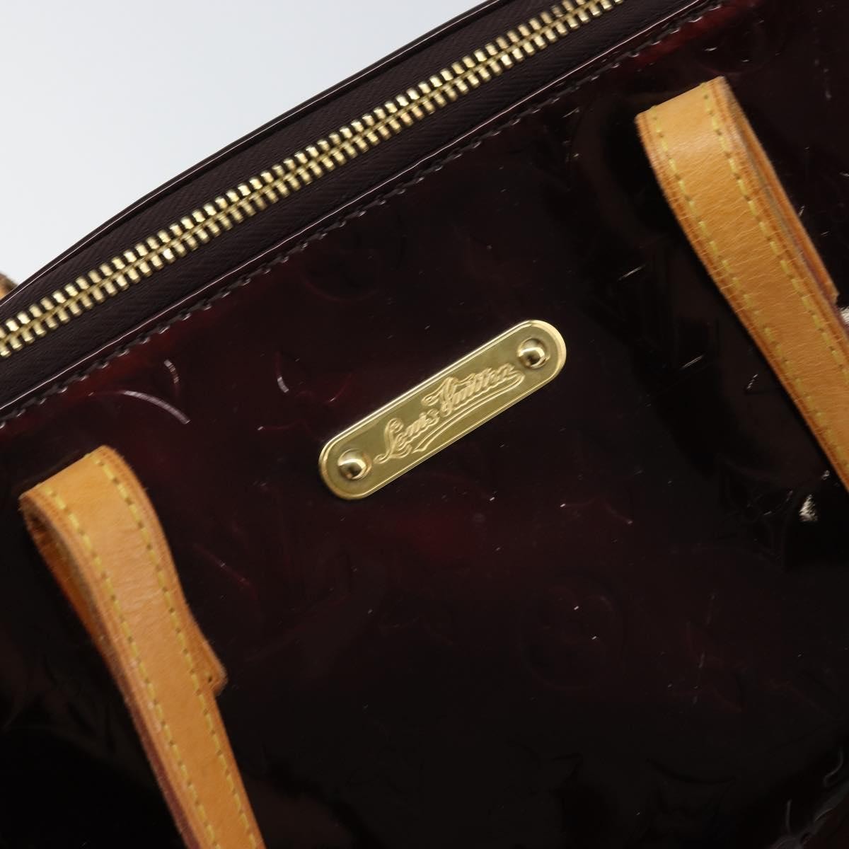 Louis Vuitton Bellevue Handbag Monogram Vernis, BROWN, PATENT_LEATHER, Tote bag