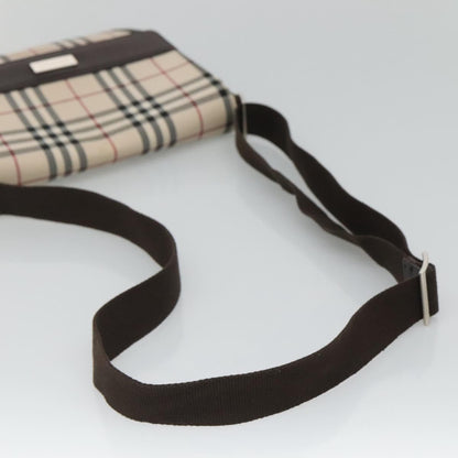 Burberry Nova check Shoulder bag Canvas, BEIGE, CANVAS, Shoulder bag