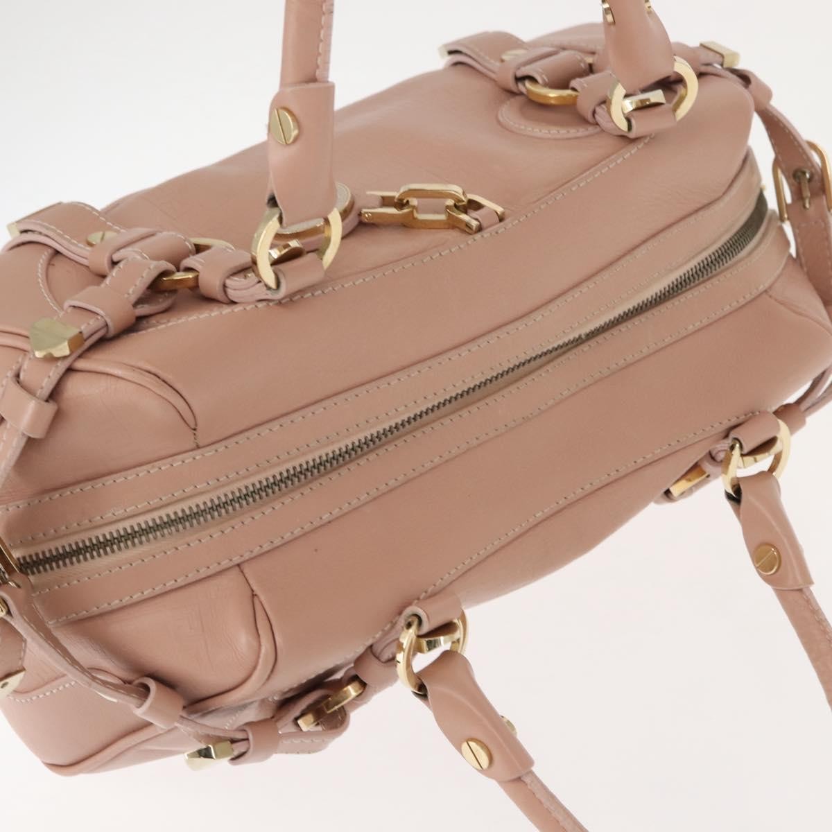 Versace Vintage Medusa Belt Bag Leather, PINK, LEATHER, Handbag