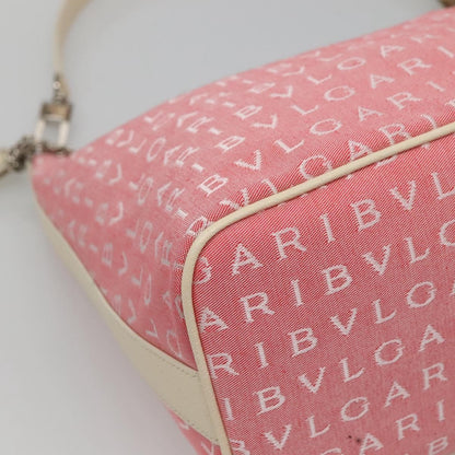 Bvlgari B.Zero1 Logomania Bag Canvas with Leather, PINK, CANVAS, Shoulder bag