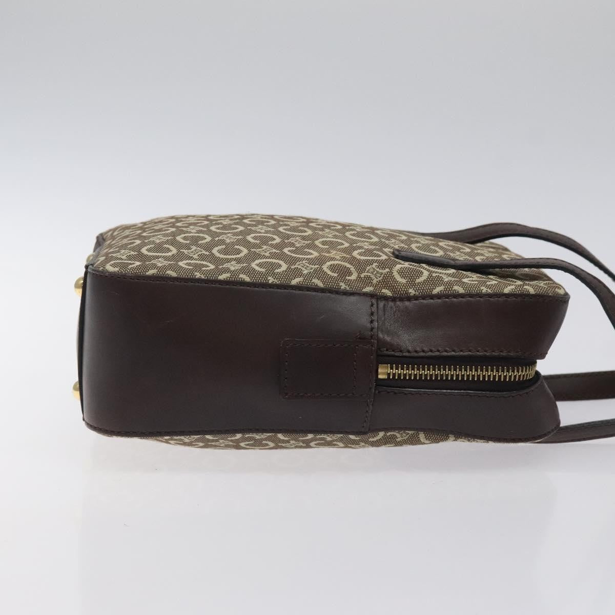 Celine C Macadam Handbag Canvas, Gray, Canvas, Handbag