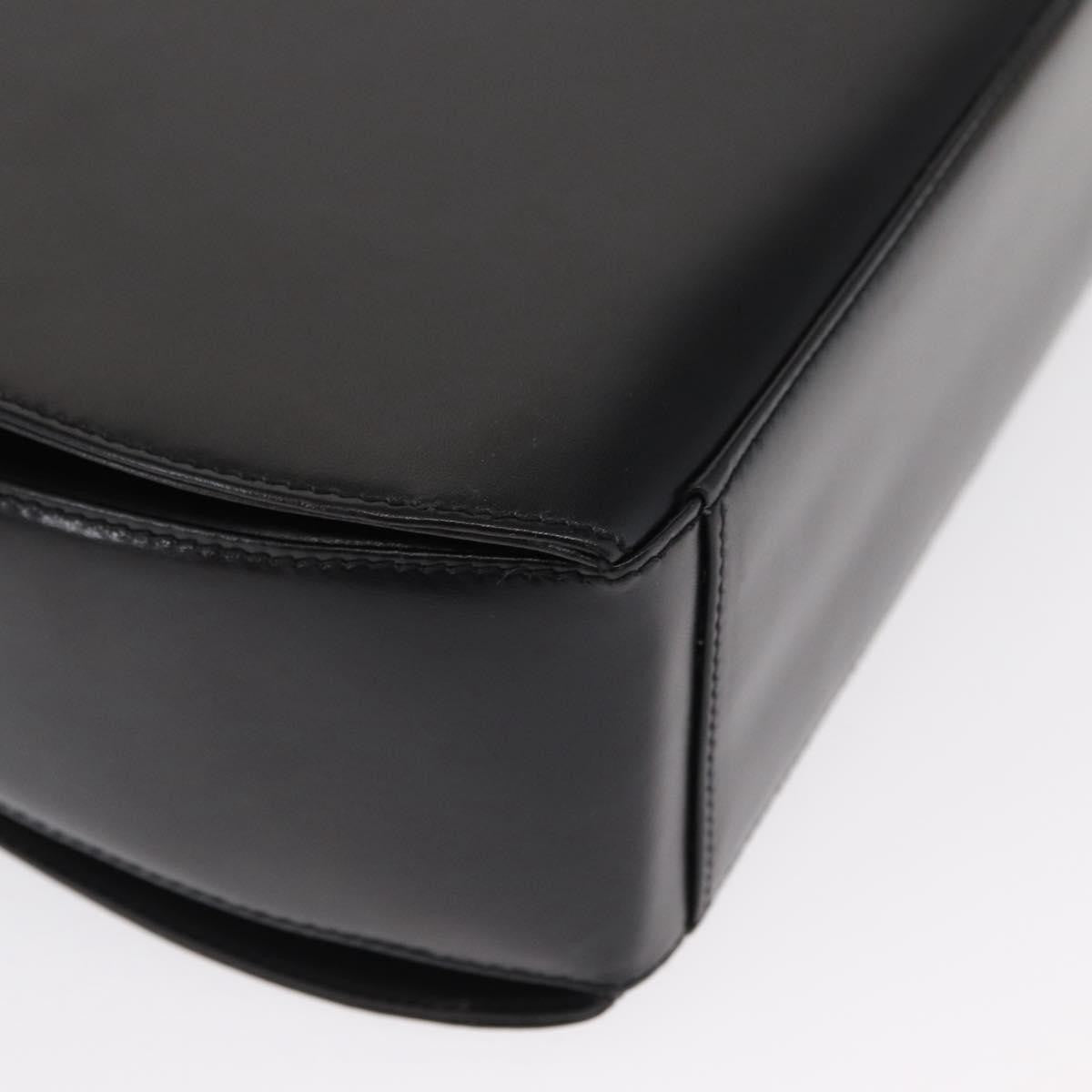 Salvatore Ferragamo Gancini Shoulder Bag Leather, BLACK, LEATHER, Shoulder bag