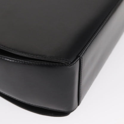 Salvatore Ferragamo Gancini Shoulder Bag Leather, BLACK, LEATHER, Shoulder bag