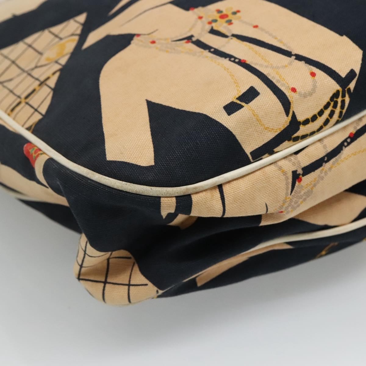 Chanel Miss Mademoiselle Shoulderbag Canvas, NAVY, CANVAS, Shoulder bag