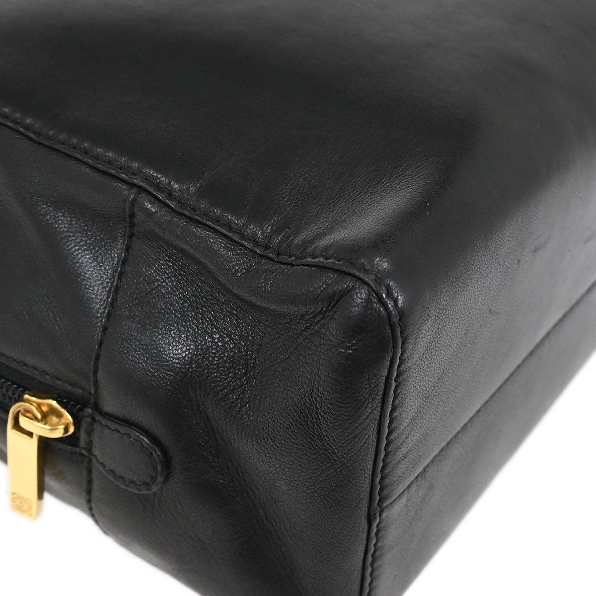 Loewe Anagram handbag Leather, BLACK, LEATHER, Handbag
