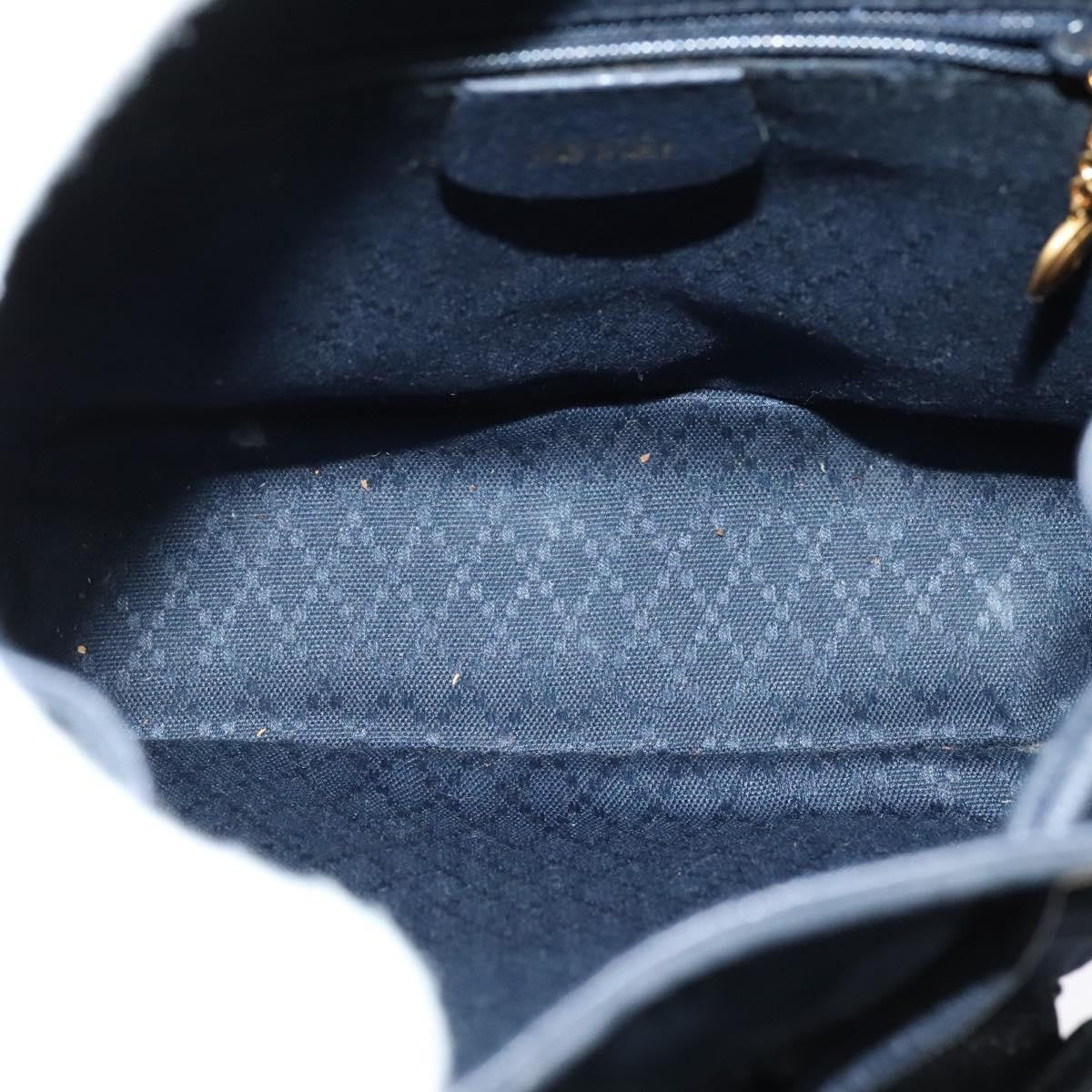 Gucci Gucci bamboo backpack daim, NAVY, SUEDE, Backpack