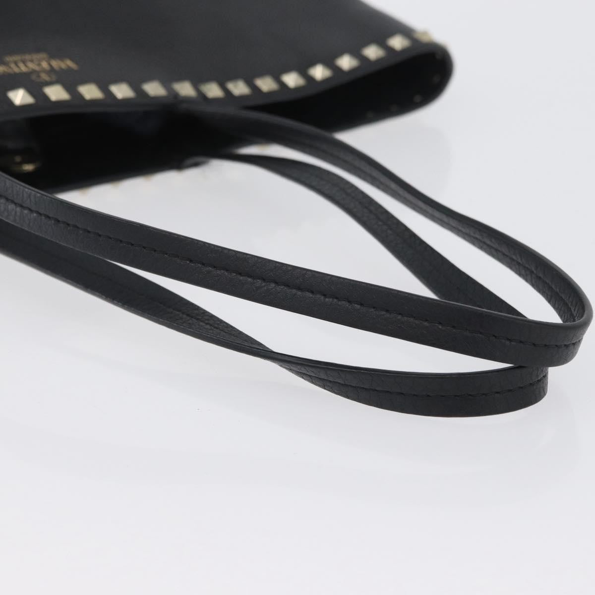 Valentino Garavani Rockstud Shopper Tote Leather, BLACK, LEATHER, Tote bag
