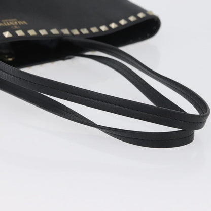 Valentino Garavani Rockstud Shopper Tote Leather, BLACK, LEATHER, Tote bag