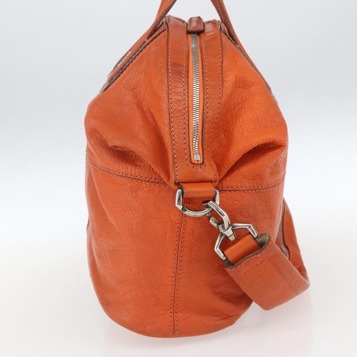 Givenchy Nightingale Satchel Leather, ORANGE, LEATHER, Handbag