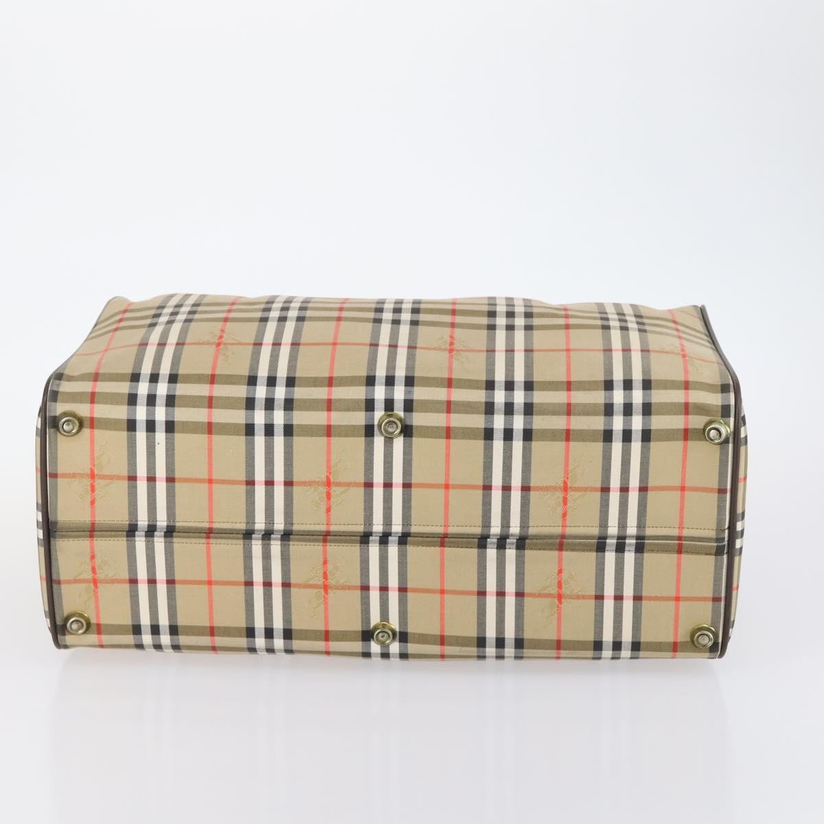 Burberry Vintage Duffle Bag Haymarket Canvas, BEIGE, CANVAS, Travel bag