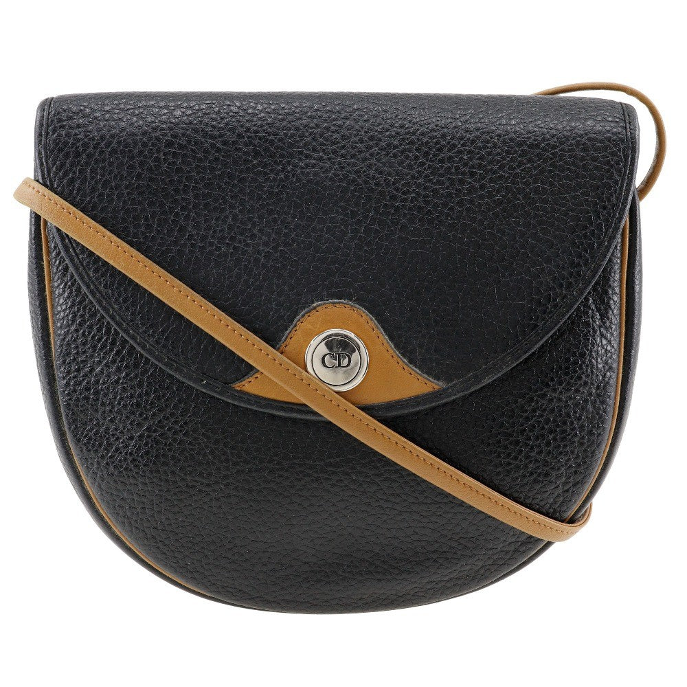 Christian Dior CD Shoulder bag Leather, BLACK, LEATHER, Shoulder bag