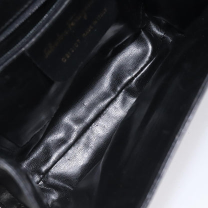 Salvatore Ferragamo Vara shoulder Bag Leather, Black, Leather, Shoulder Bag