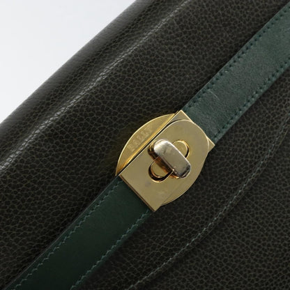 Bally Vintage Handbag Leather, KHAKI, LEATHER, Handbag