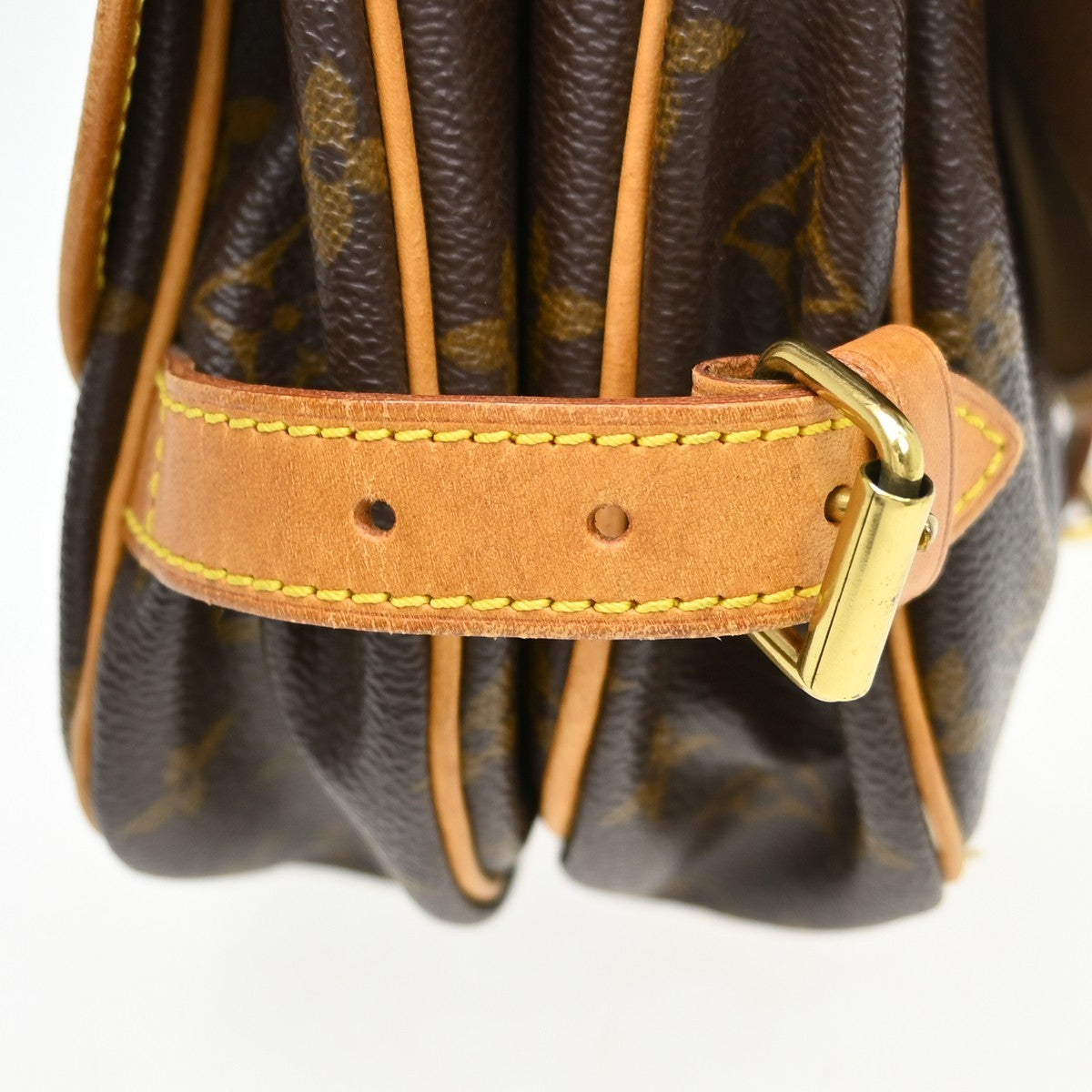 Louis Vuitton Saumur Handbag Monogram Canvas, Brown, Canvas, Shoulder Bag