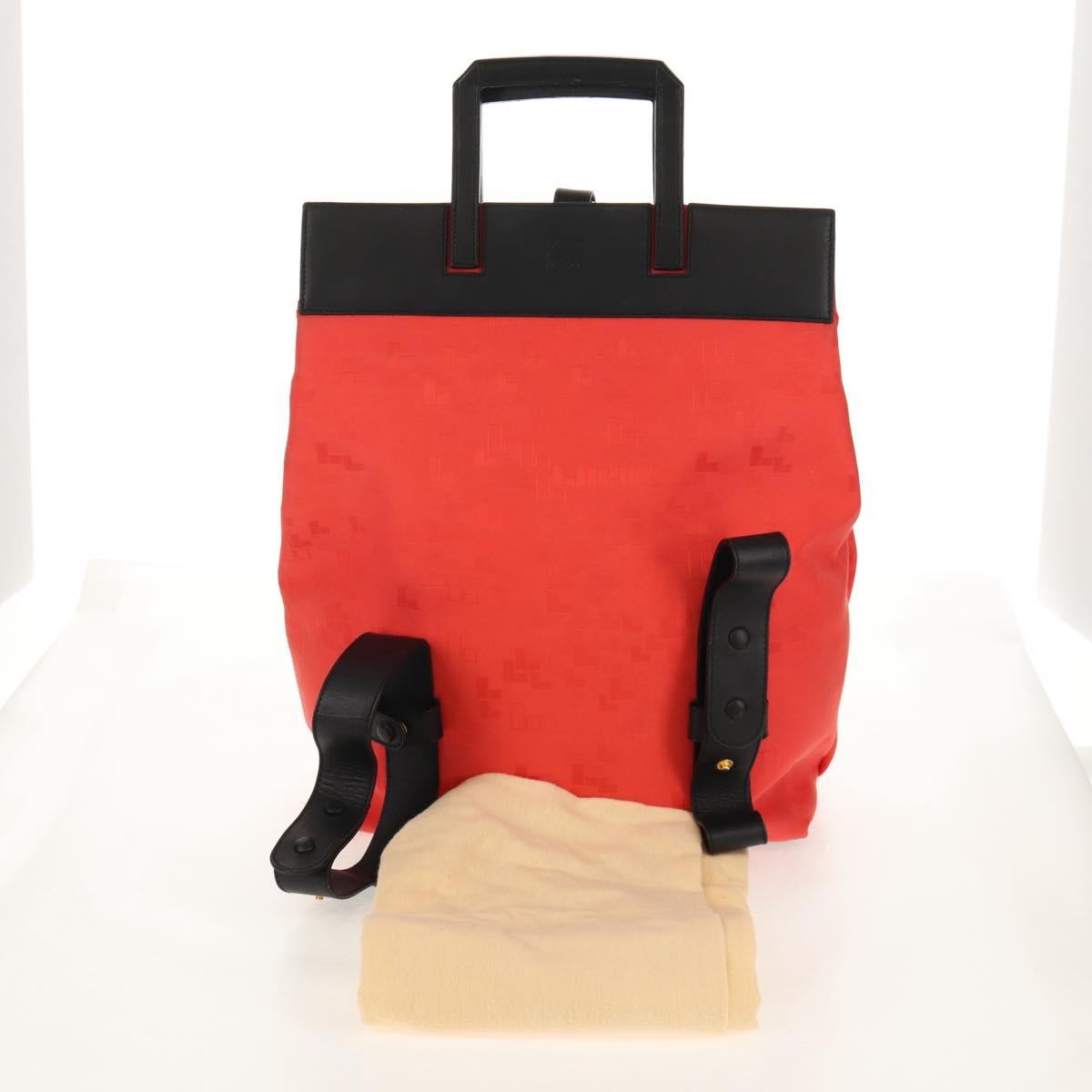 Loewe Anagram Backpack Canvas, BLACK, CANVAS, Backpack