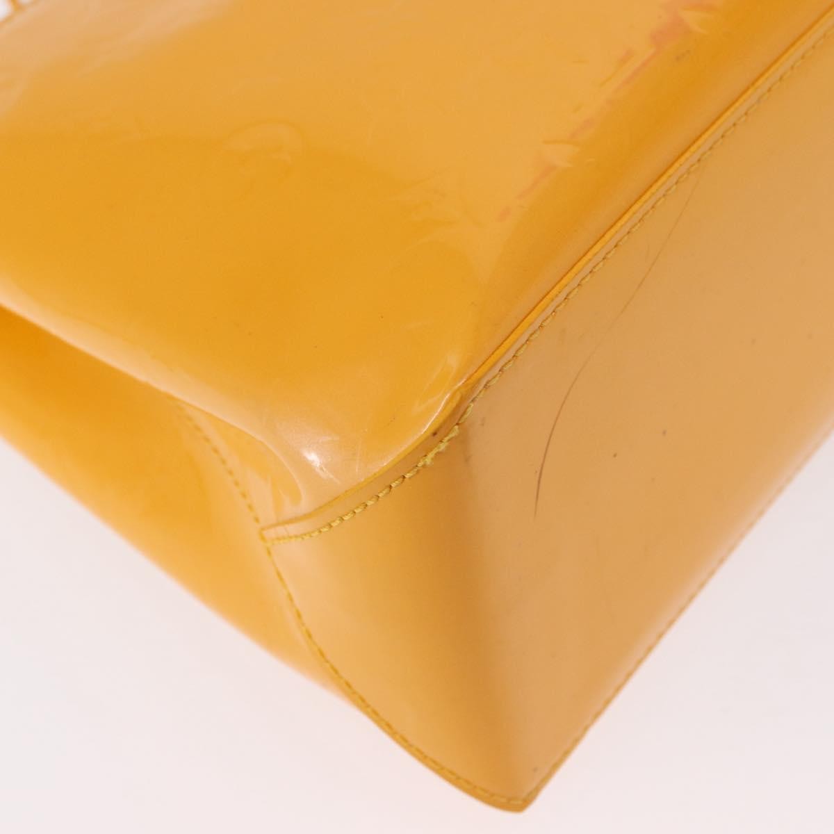 Louis Vuitton Wilshire Handbag Monogram Vernis, YELLOW, PATENT_LEATHER, Handbag