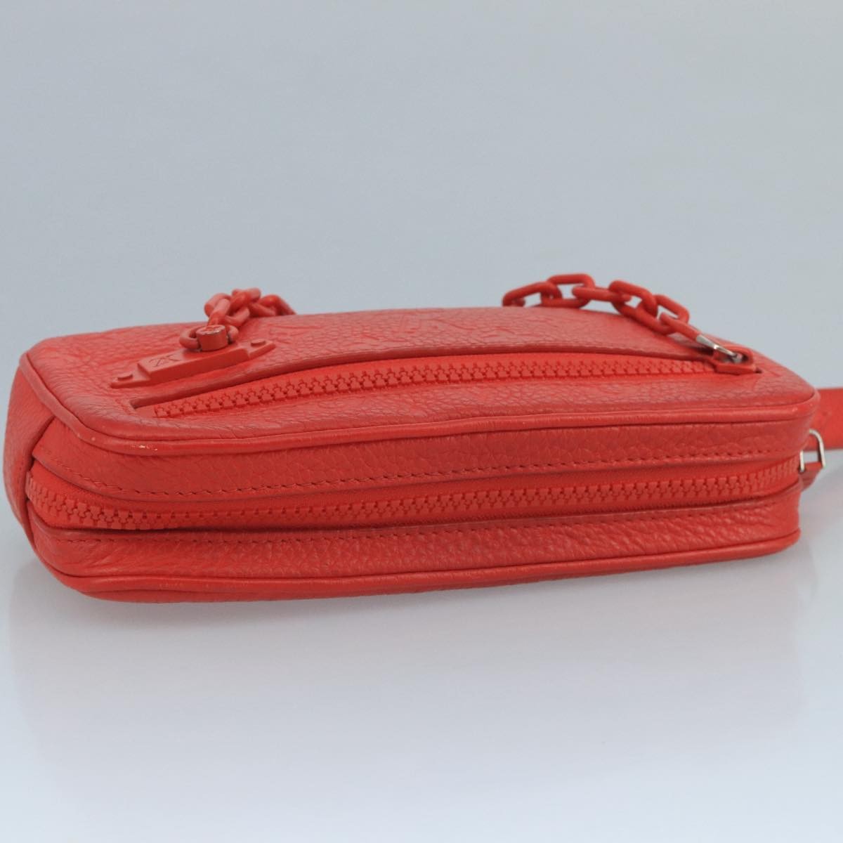 Louis Vuitton Solar Ray Pochette Volga Monogram Taurillon Leather, RED, LEATHER, Clutche & pouche