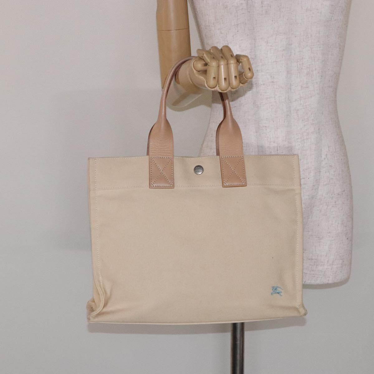 Burberry Blue Label Tote Bag Canvas, BEIGE, CANVAS, Tote bag