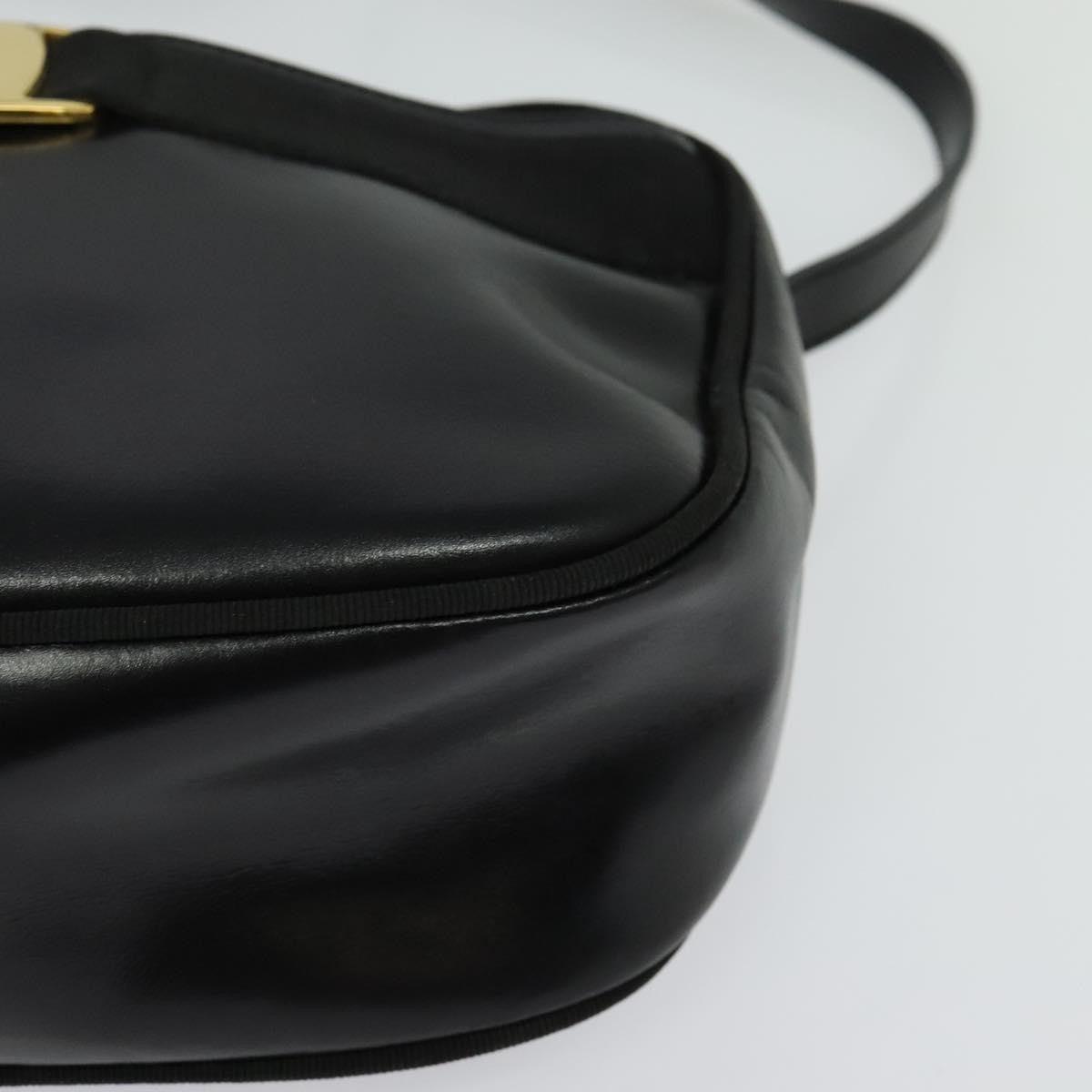 Salvatore Ferragamo Vala Shoulder Bag Leather, BLACK, LEATHER, Shoulder bag