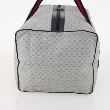 Gucci Web Trim Weekend Duffle Bag GG Coated Canvas, Navy, Canvas, Travel Bag