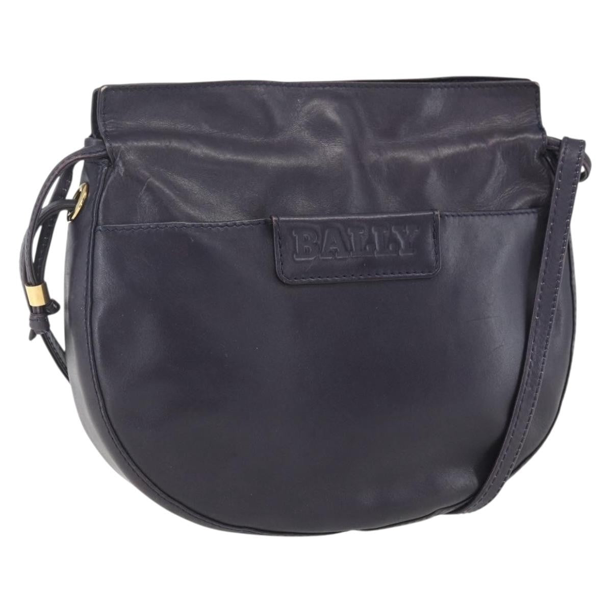 Bally Vintage Shoulder Bag Leather, PURPLE, LEATHER, Shoulder bag