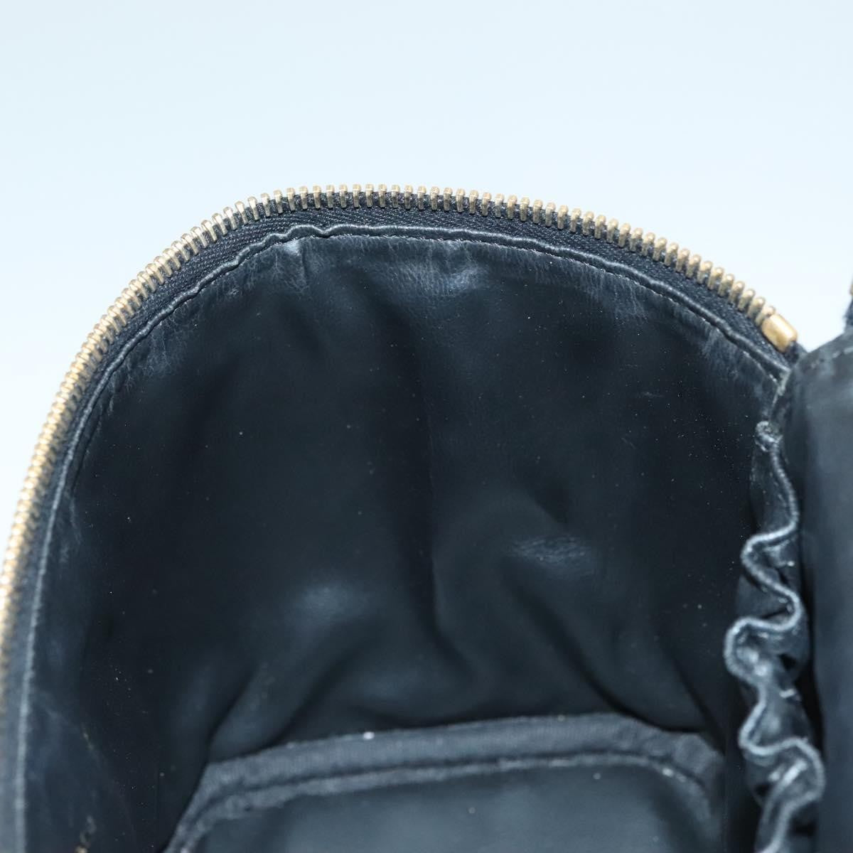 Chanel Vanity pouch Leather, BLACK, LEATHER, Toiletry Case