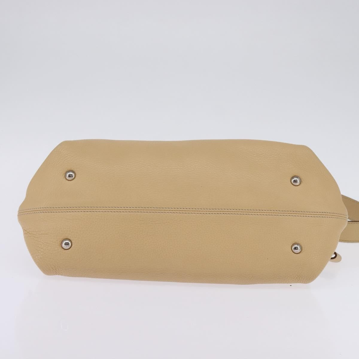 Salvatore Ferragamo Sofia Satchel Grainy Leather, BEIGE, LEATHER, Handbag