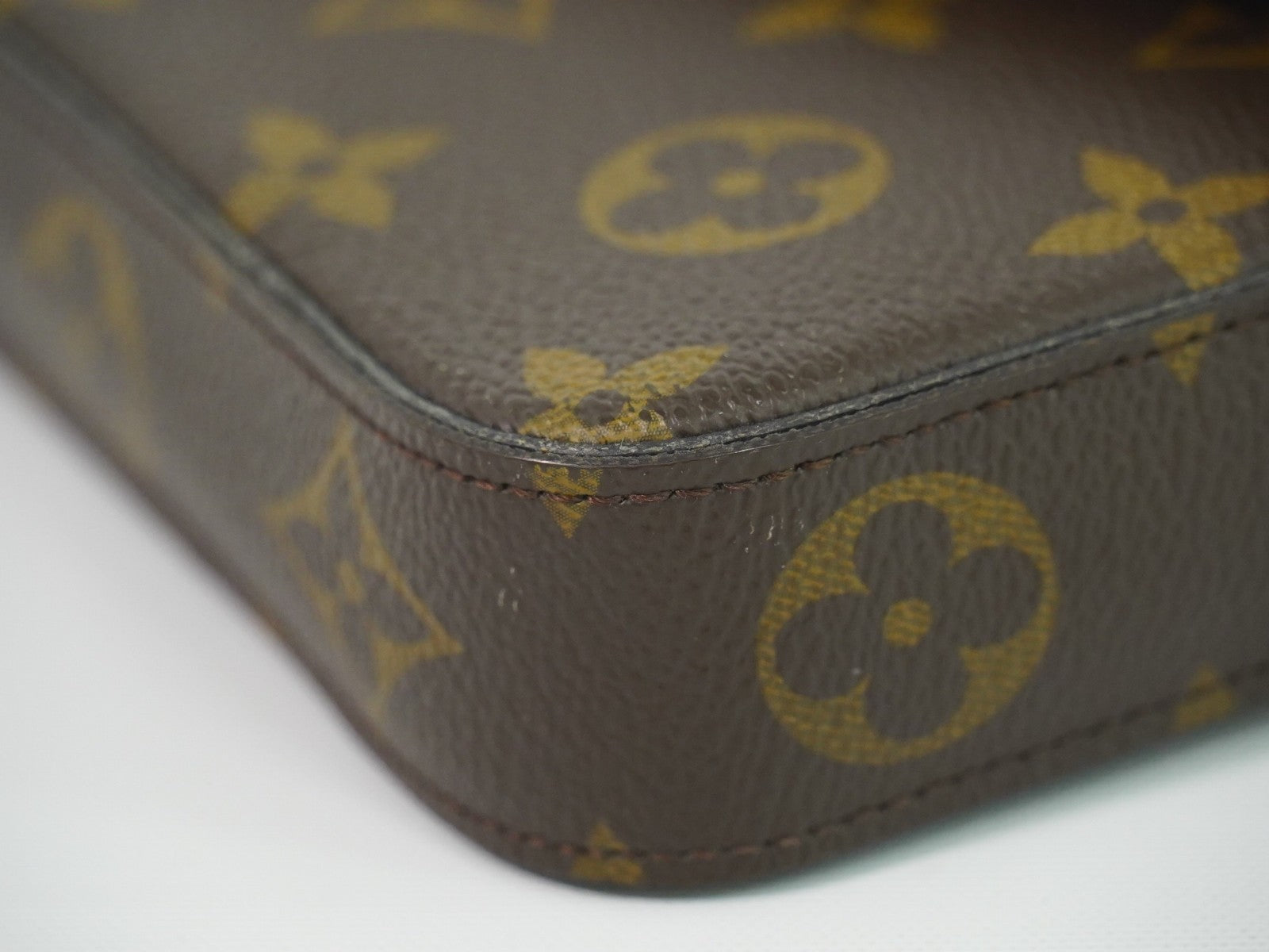Louis Vuitton Felicie Pochette Monogram Canvas, BROWN, CANVAS, Clutche & pouche