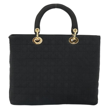 Christian Dior Vintage Lady Dior Bag Cannage Quilt Nylon, BLACK, NYLON, Handbag