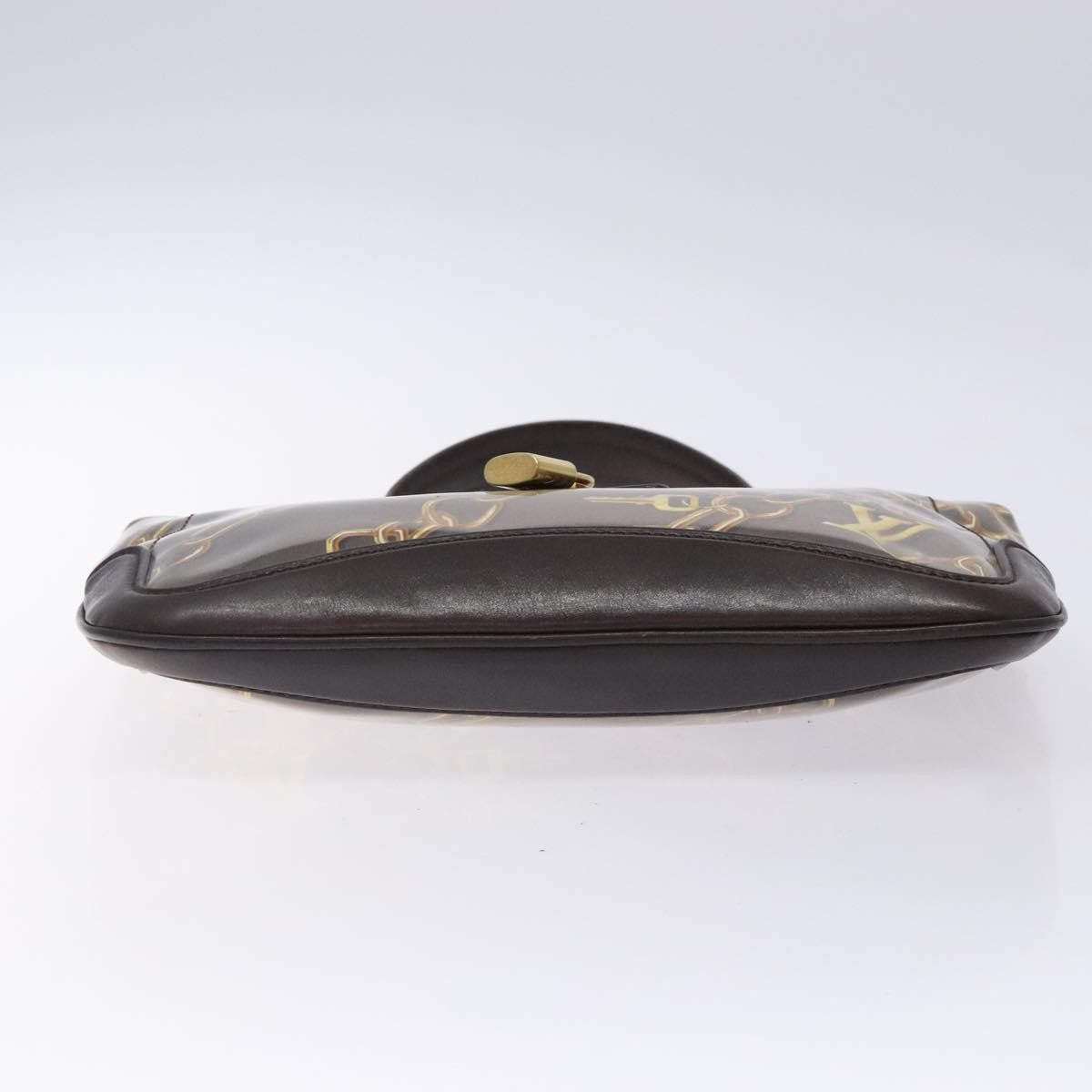 Louis Vuitton Charms Pochette PVC Over Printed Silk, BROWN, CANVAS, Clutche & pouche