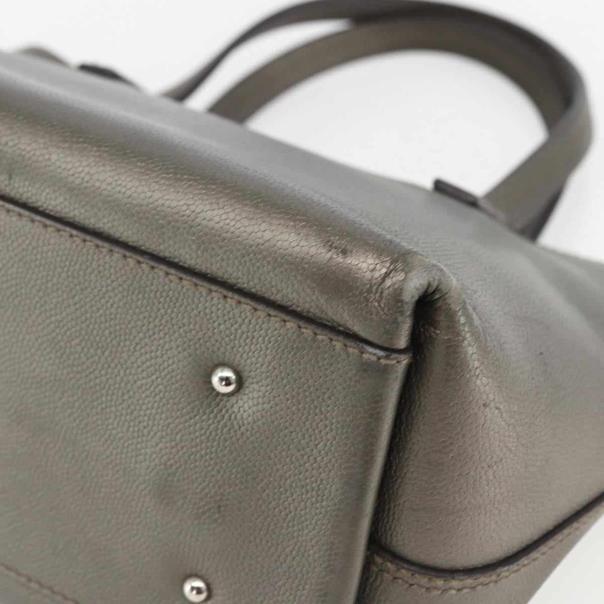 Salvatore Ferragamo Amabel Tote Leather, SILVER, LEATHER, Tote bag