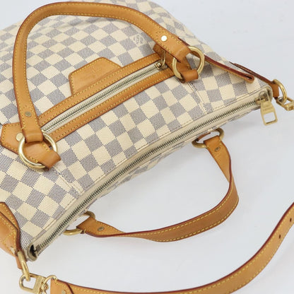 Louis Vuitton Evora Handbag Damier, WHITE, CANVAS, Tote bag