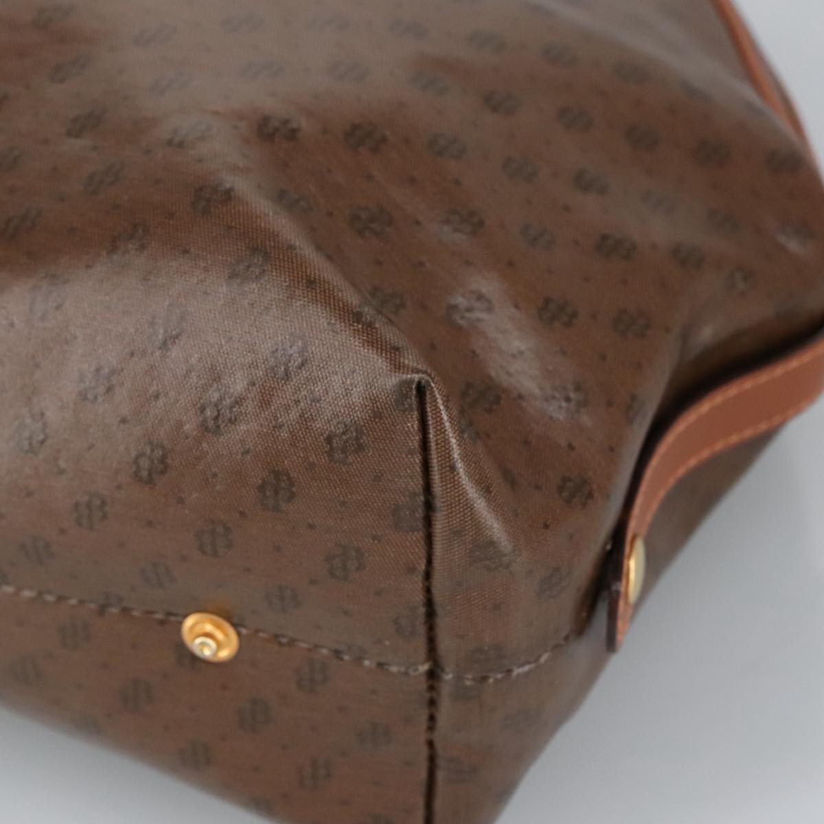 Bally Vintage Tote Bag Canvas, BROWN, CANVAS, Tote bag
