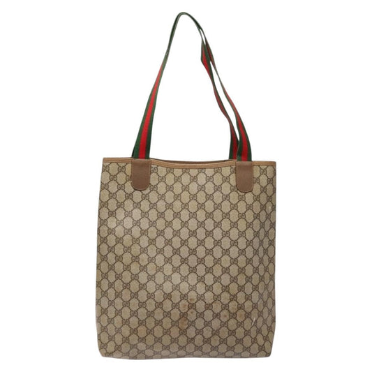 Gucci Ophidia Front Pocket Shopper Tote GG Coated Canvas, Beige, Canvas, Tote Bag