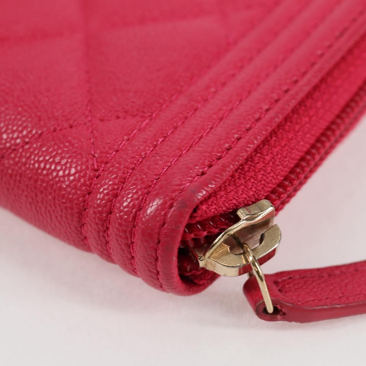 Chanel Compact Boy Wallet Caviar, PINK, LEATHER, Wallets