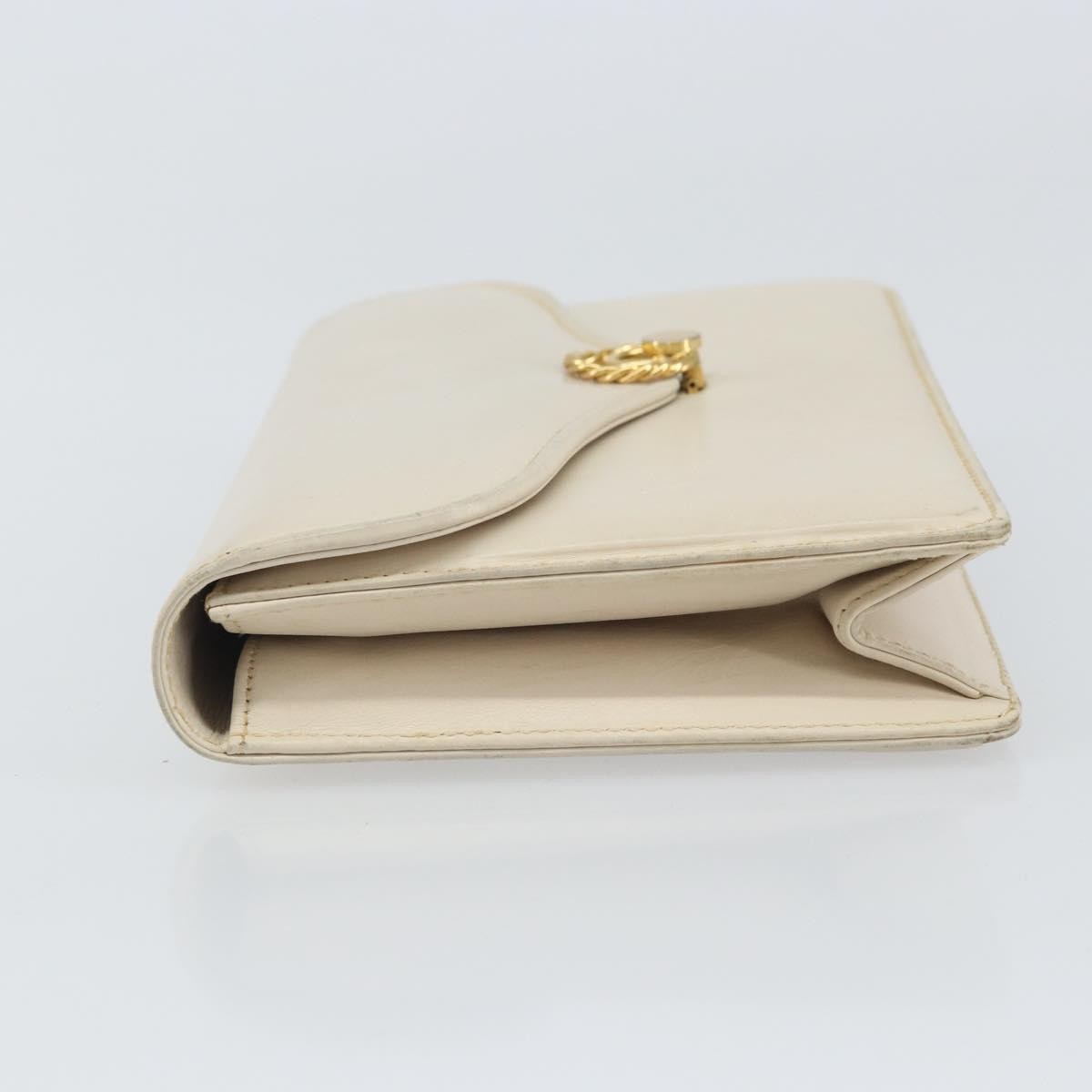 Gucci Vintage clutch Bag Leather, WHITE, LEATHER, Clutche & pouche