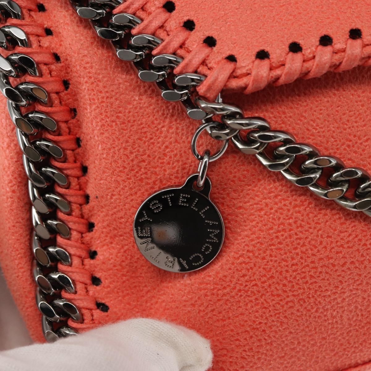 Stella McCartney Falabella Fold Over Crossbody Bag Suede, ORANGE, SUEDE, Shoulder bag