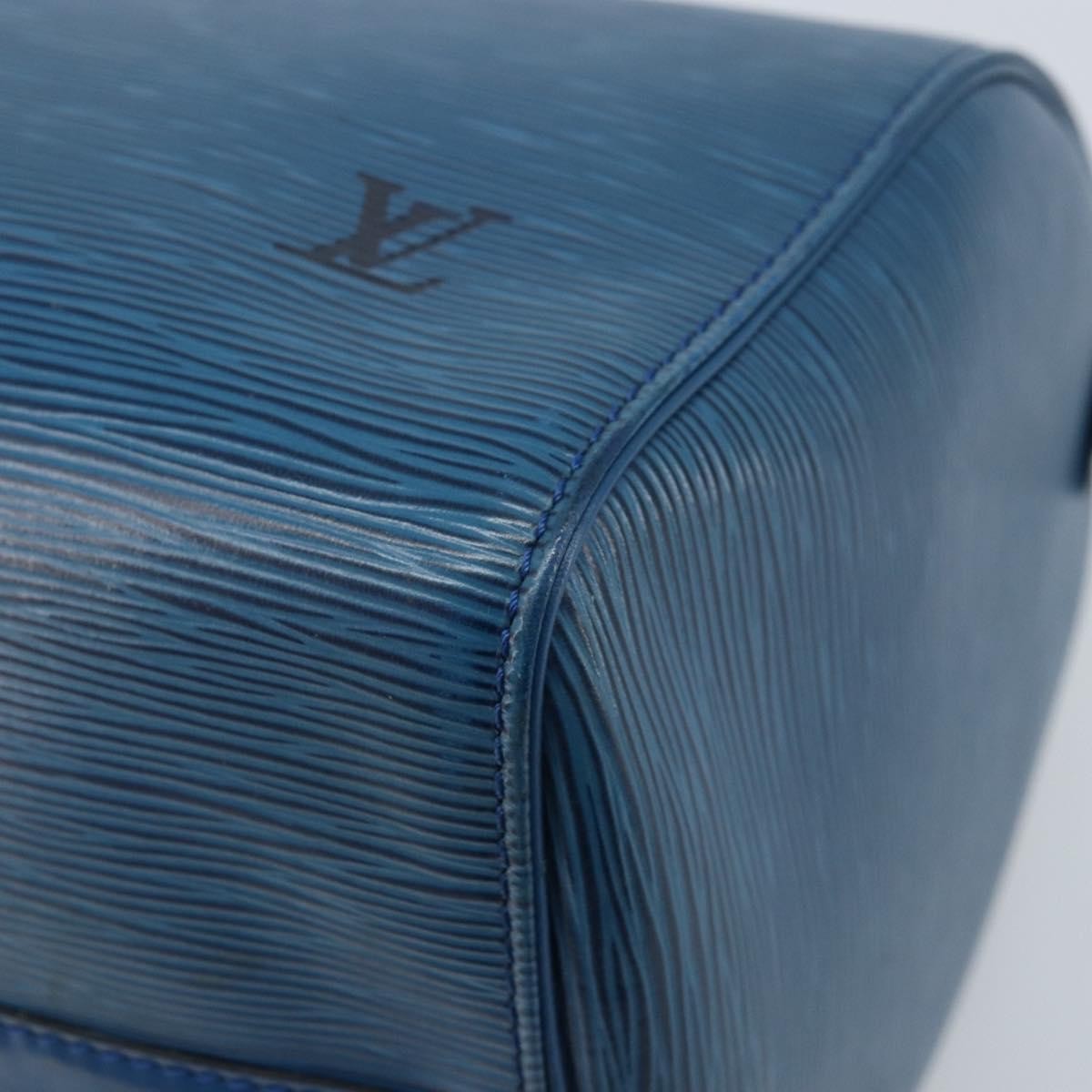 Louis Vuitton Speedy Handbag Epi Leather, BLUE, LEATHER, Handbag