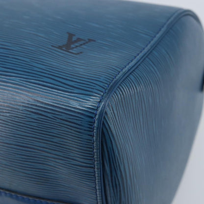 Louis Vuitton Speedy Handbag Epi Leather, BLUE, LEATHER, Handbag