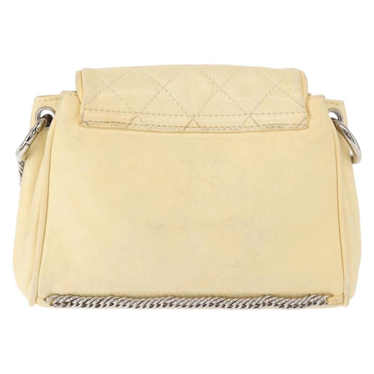 Chanel Matelasse Chain Shoulder Bag Leather, IVORY, LEATHER, Shoulder bag