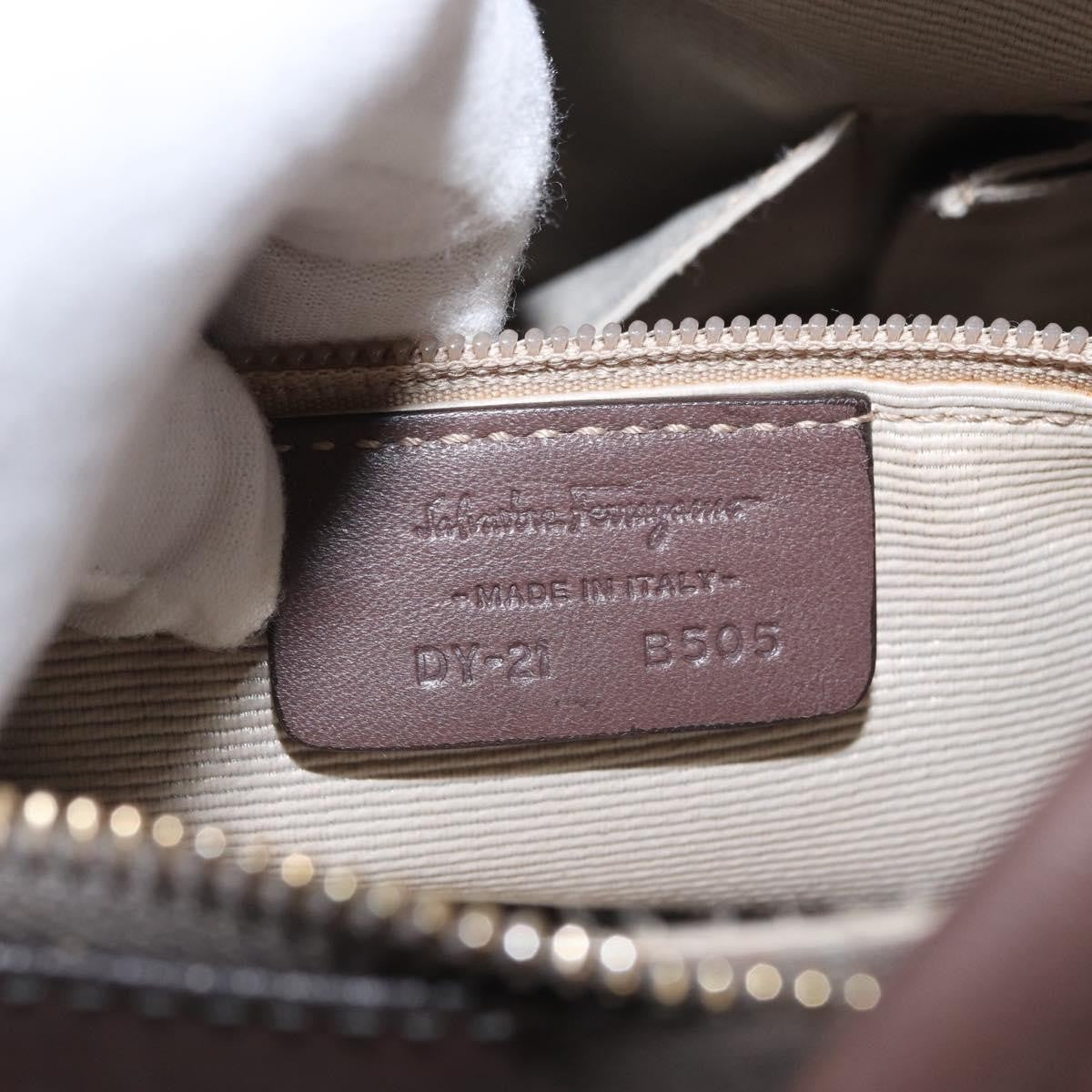 Salvatore Ferragamo Vala Handbag Leather, BROWN, LEATHER, Handbag