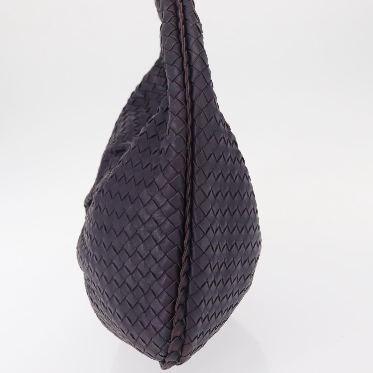Bottega Veneta Veneta Hobo Pleated Intrecciato Nappa, PURPLE, LEATHER, Shoulder bag