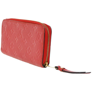 Louis Vuitton Zippy Wallet NM Leather Empreinte, RED, LEATHER, Wallets