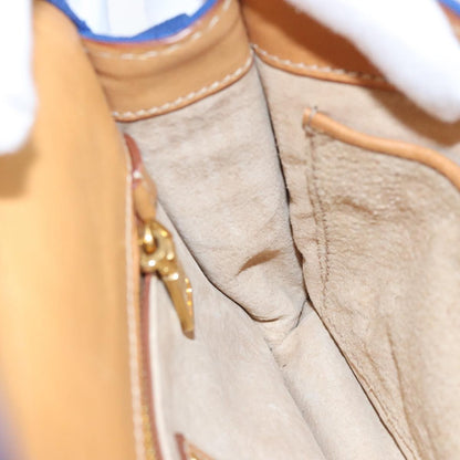 Prada Push Lock Flap Shoulder Bag Canvas, BLUE, CANVAS, Shoulder bag