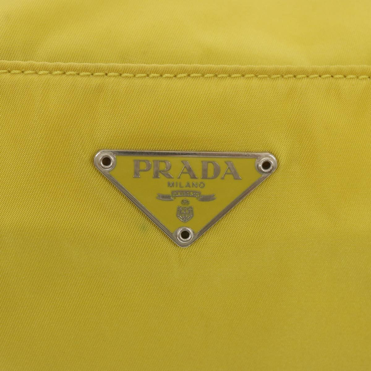 Prada Vintage Shoulder Bag Tessuto, Yellow, Nylon, Shoulder Bag