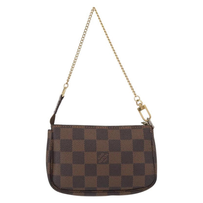 Louis Vuitton Mini pochette accessoires Damier Canvas, BROWN, CANVAS, Clutche & pouche