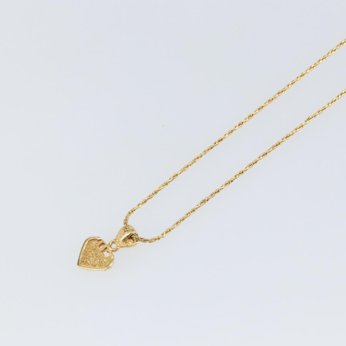 Christian Dior CD Pendant Necklace Metal and Crystals, GOLD, METAL, Necklace